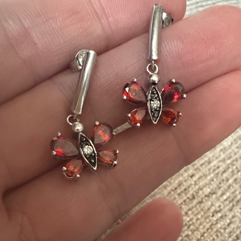 925 Butterfly Earrings